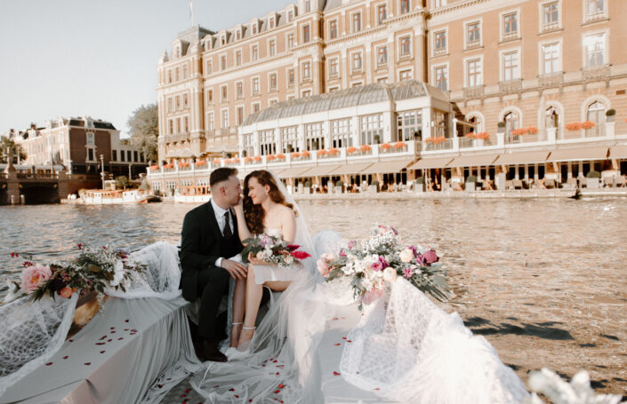 Wedding Photoshoot at Amsterdam Canals