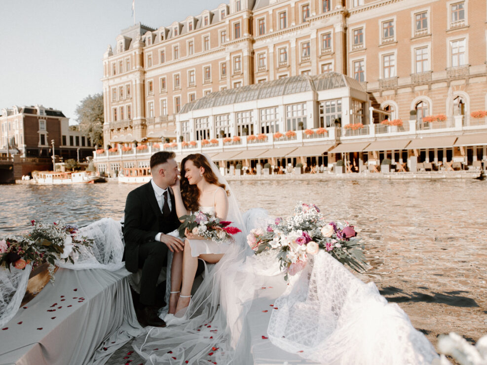 Wedding Photoshoot at Amsterdam Canals